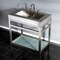 Fauceture GLTS37225 37" X 22" Sgl Bowl Bathroom Wash Basin, 3H, 18 Gauge, Brushed GLTS37225 - alternate 2
